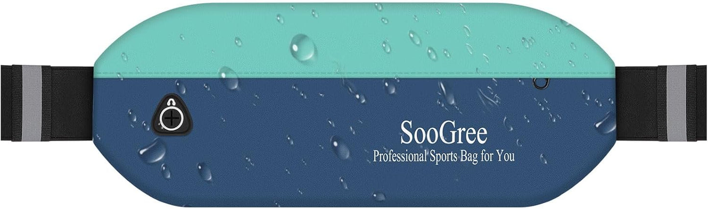 Slim Fanny Packs for Women Men,Waterproof Waist Pack with Reflective Strip Adjustable Strap,Running Belt for Sports Workout Cycling Hiking, Casual Hands-Free Wallets Phone Bag (Style 5)