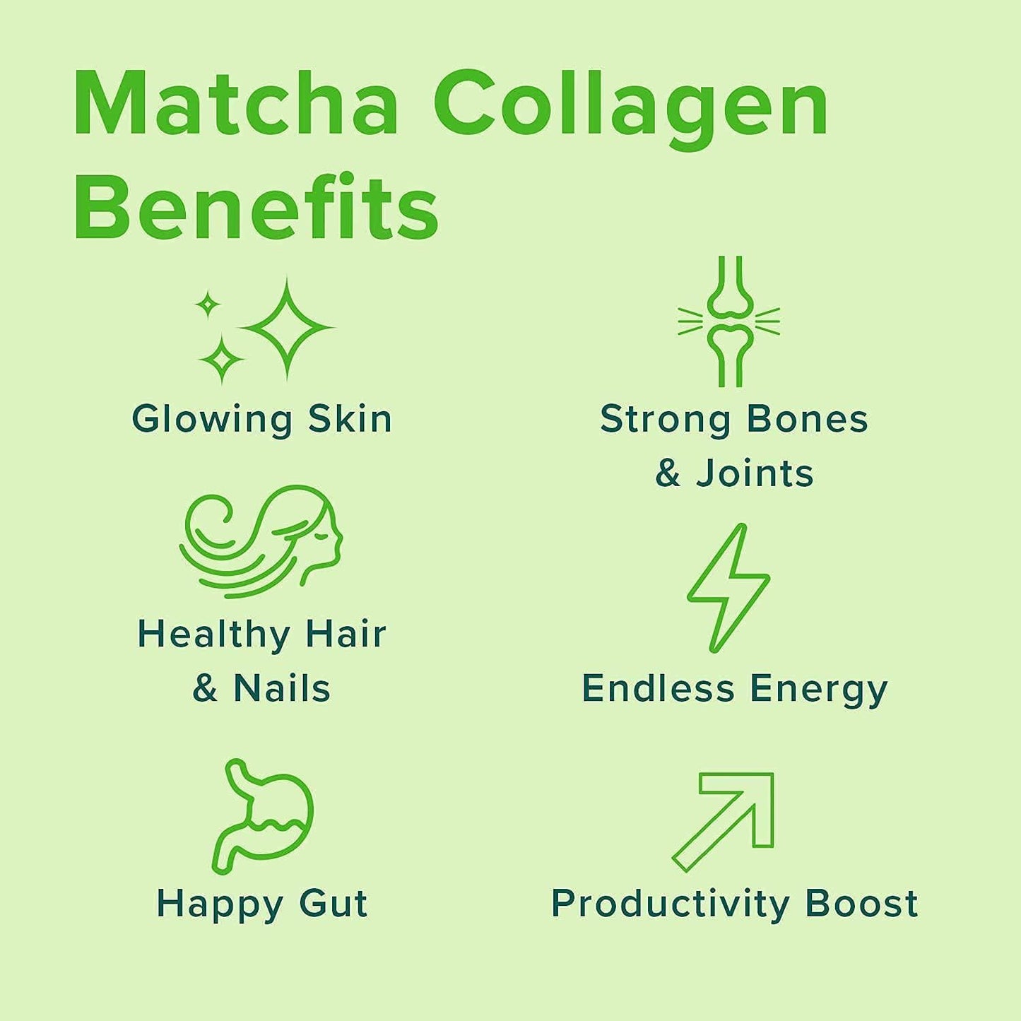 Further Food Matcha Collagen Peptides Powder - Organic Matcha & Cordyceps for All Day Energy, Mental Clarity & Immunity & Premium for Gut Health, Joints, Skin, Hair & Nails 10.62 oz