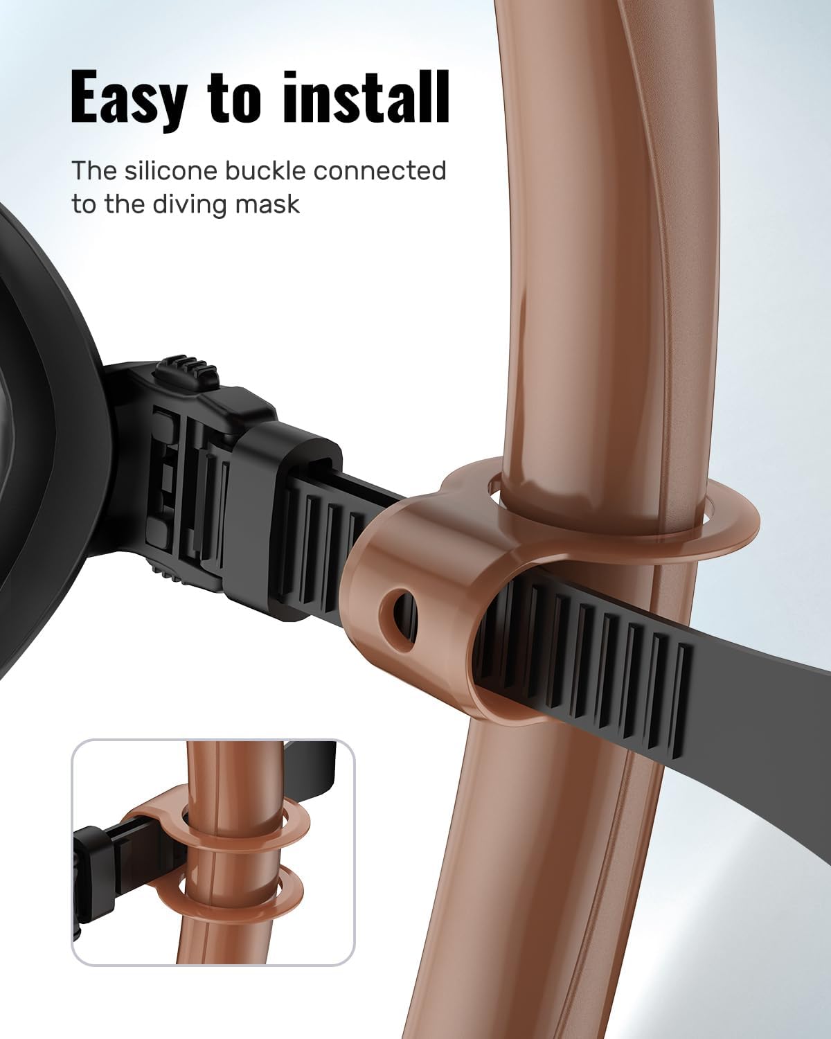 W WSTOO Adults Diving Snorkel Breathing Tube Silicone Flexible Foldable Snorkel Anti-Drop for Freediving Swim Training,Diving and Scuba Diving,Easy to Carry for Travel