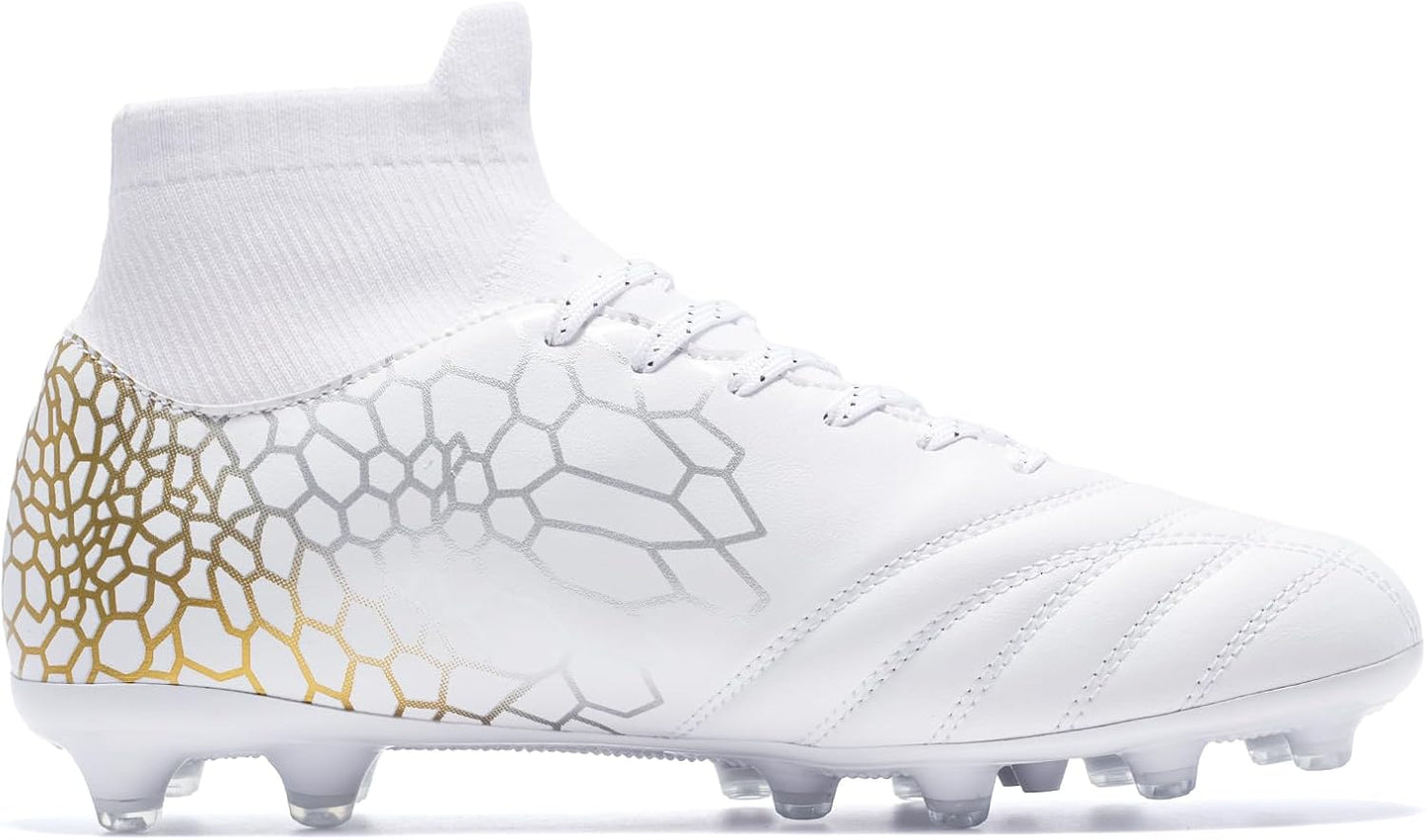 Boys Girls Soccer Cleats Youth Training Football Cleats High-top Soccer Shoes for Little/Big Kid