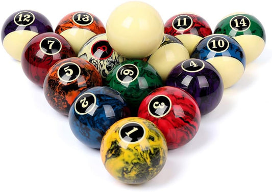 CUPPA Professional Pool Balls/Billiard Balls Set, Complete 16 Balls for Pool Tables