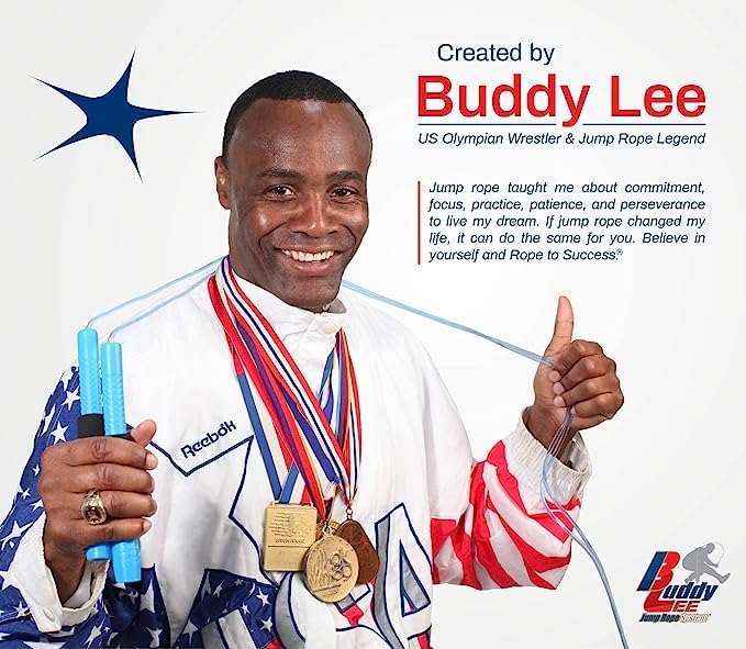 Buddy Lee New Beaded Jump Rope – Adjustable Skipping Rope for Kids & Adults – Durable, Tangle-Free Fitness Jump Rope with Ergonomic Handles for Cardio, Training & Outdoor Workouts