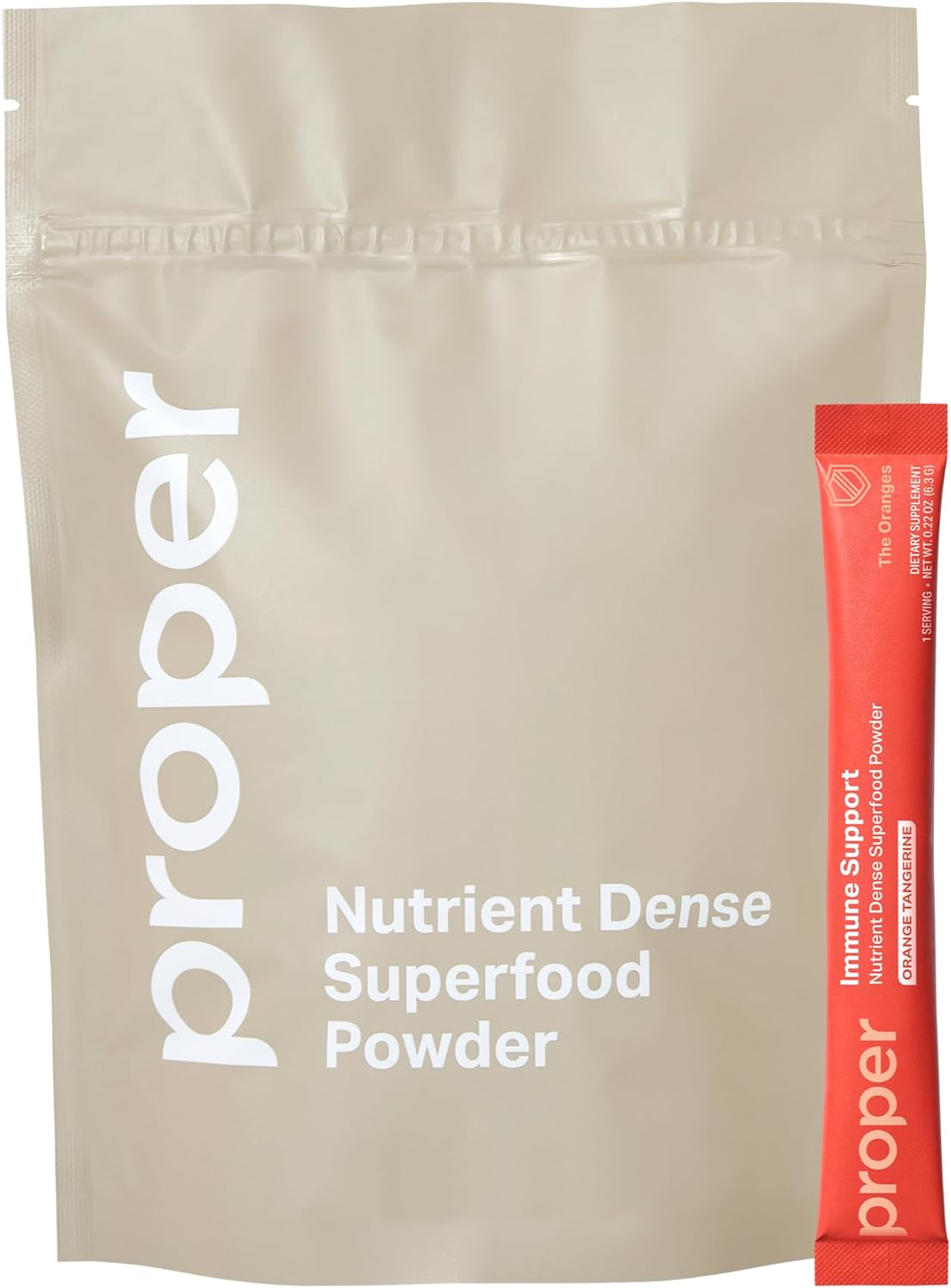 Proper, The Oranges Immune Support Supplement. Orange Tangerine Drink Mix. Elderberry Vitamin C and Zinc Complex with Echinacea, Immunity Vitamins, Phytonutrients and Gut Health Probiotic