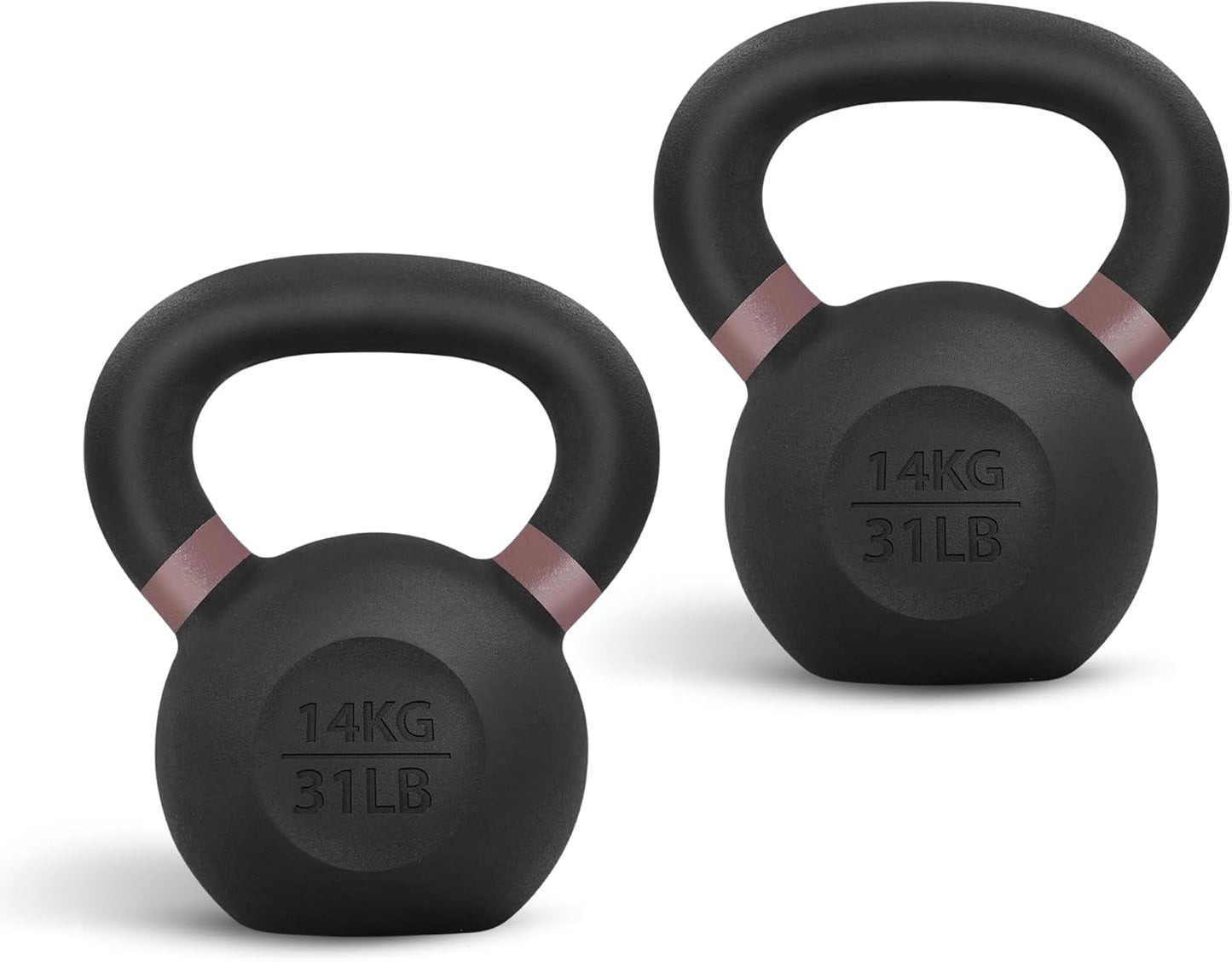 Yes4All Powder Coated Cast Iron Kettlebell Strength Training Kettlebells Weight Set for Full Body Workout, Home Gym