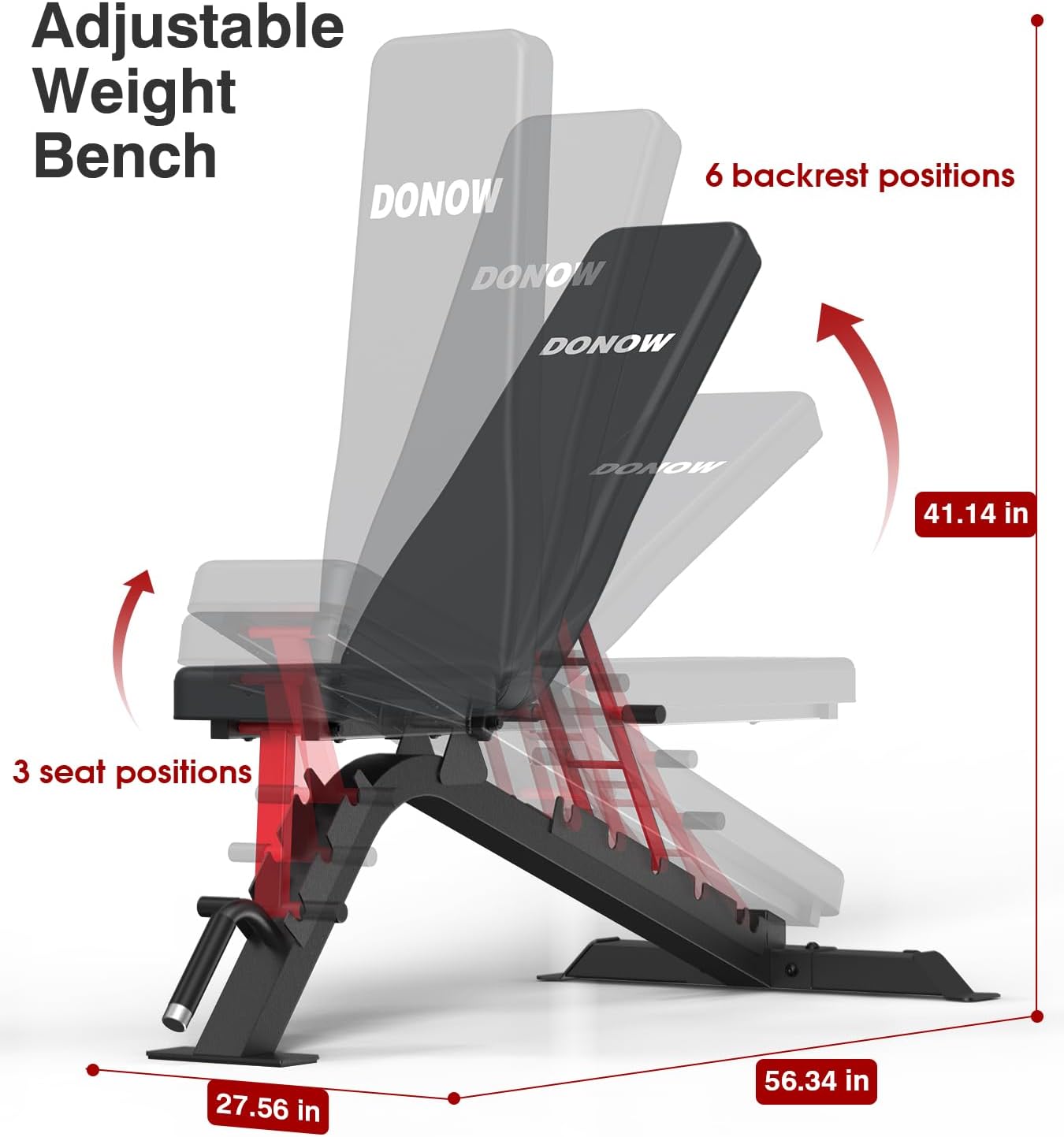 DONOW Smith Machine with Weight Stacks Power Cage Squat Rack Dual Cable Crossover Machine Home Gym Systems Station LAT Pull Down