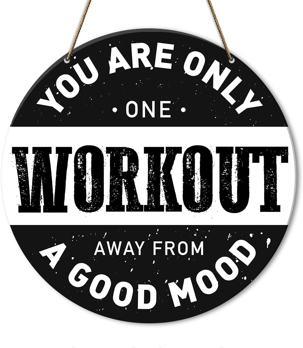 Gym Sign Decor, Home Gym Sign, Workout Room Fitness Room Decor Gym Sign Decoration, Gym Gift for Trainer Exercise Lover, Your Are Only One Workout