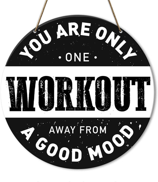 Gym Sign Decor, Home Gym Sign, Workout Room Fitness Room Decor Gym Sign Decoration, Gym Gift for Trainer Exercise Lover, Your Are Only One Workout