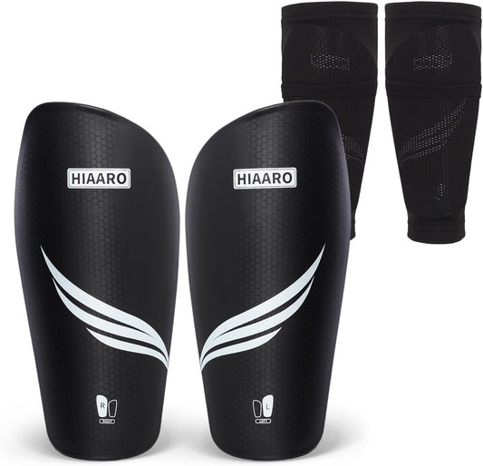 Soccer Shin Guards for Kids Youth Adults, Shin Pads and Sleeves with Optimized Insert Pocket, Protective Soccer Equipment for Boys Girls Men Women