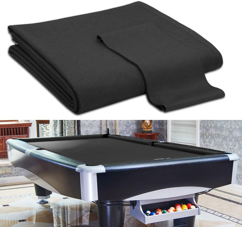 Boshen Worsted Blend Billiard Cloth Pool Table Felt Fast Speed for 7' 8' 9' Pool Table Pre Cut Bed & Rails
