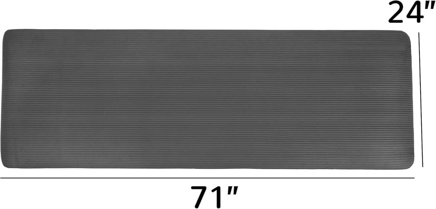 Yoga Mat, 1/2-Inch Extra Thick High Density Exercise Mat, Anti-Tear Exercise Yoga Mat with Carrying Strap, Suitable for Various Yoga Exercises