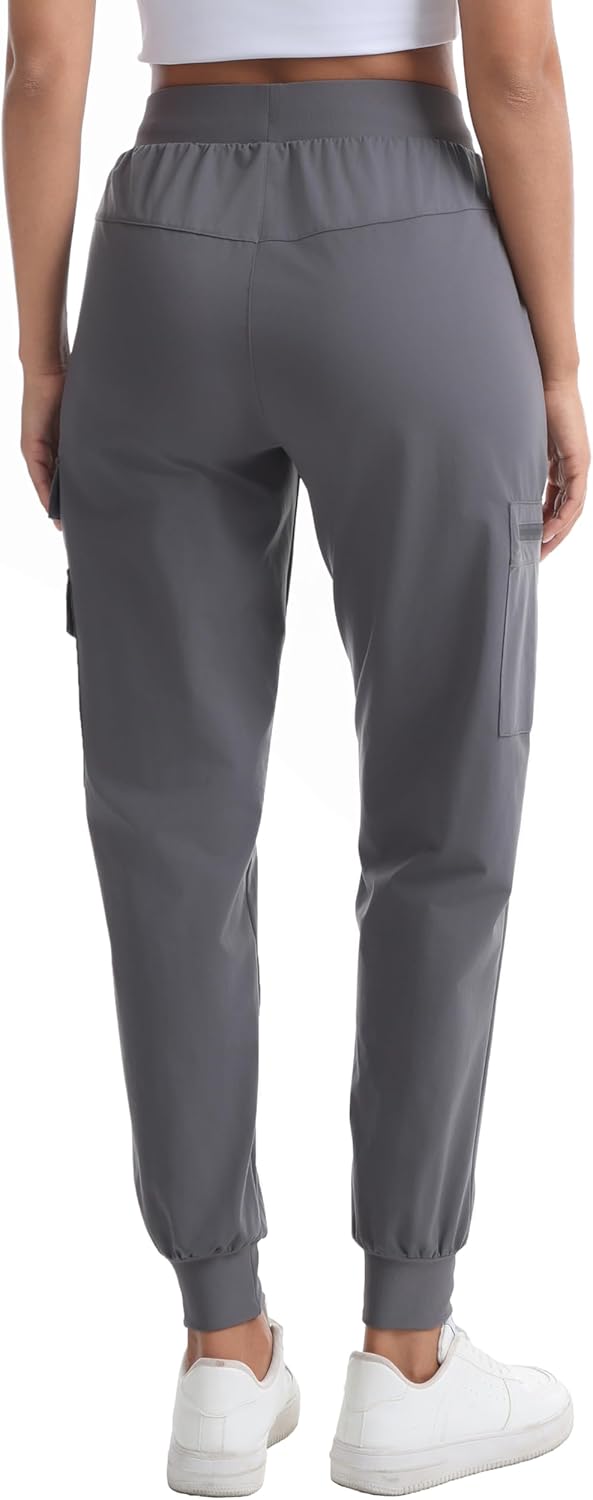 Women's Hiking Pants with Pockets - Travel Lounge Outdoor Quick Drying Lightweight Water Resistant Joggers