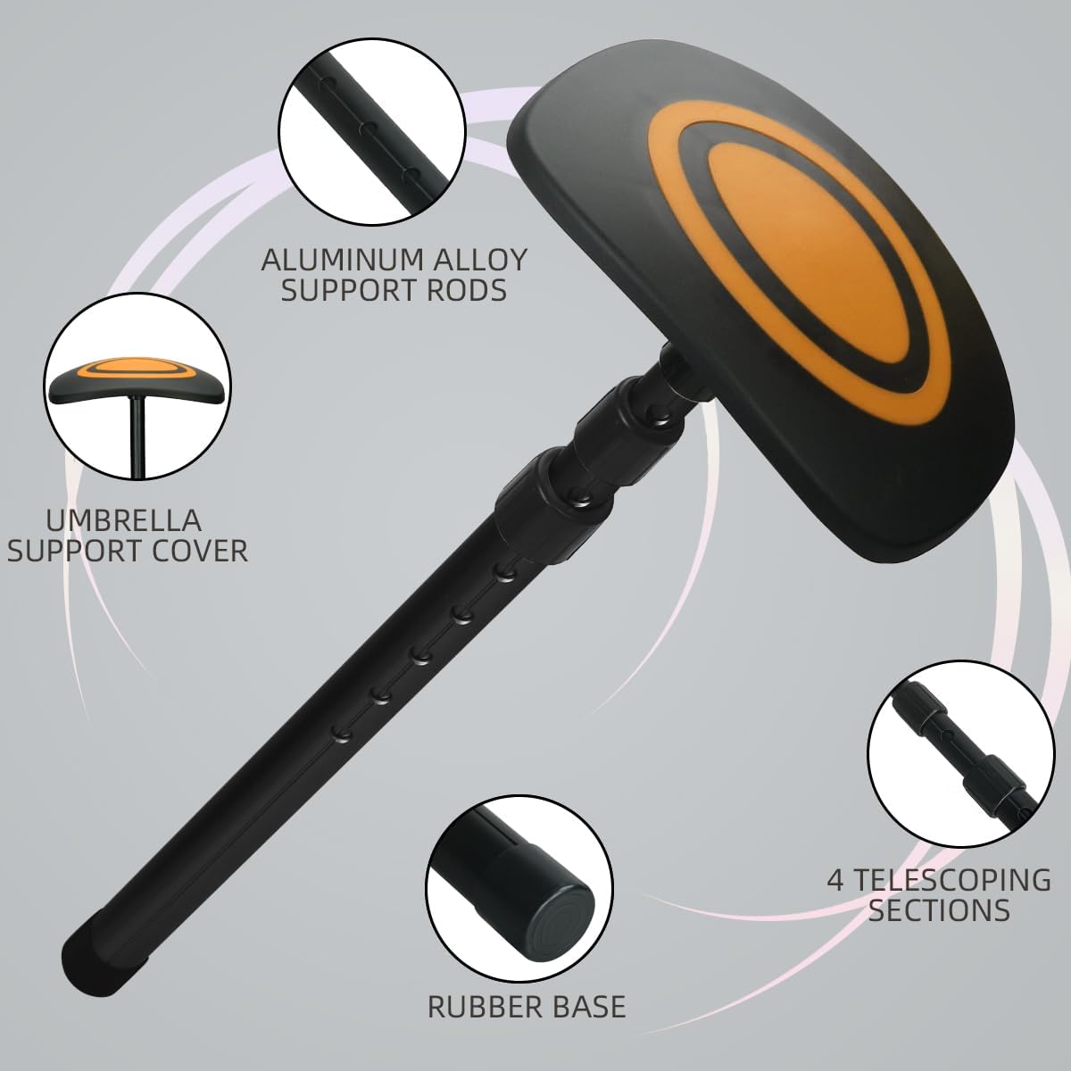 LTY Golf Travel Support Arm, Golf Travel Brace, Golf Travel Protection Kit, Golf Travel Bag Support System - Featuring a New Shape Designed for Better fit with Golf Bags