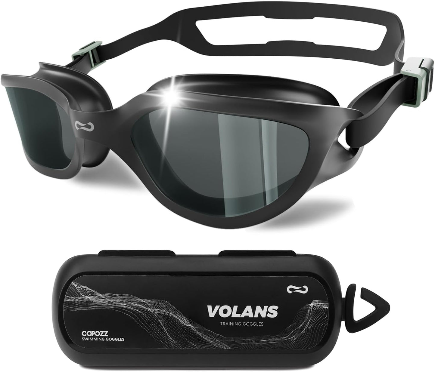 COPOZZ Swim Goggles Adult Women, Swimming Goggles for Women & Men, Anti-Fog No Leaking UV Protection for Adult