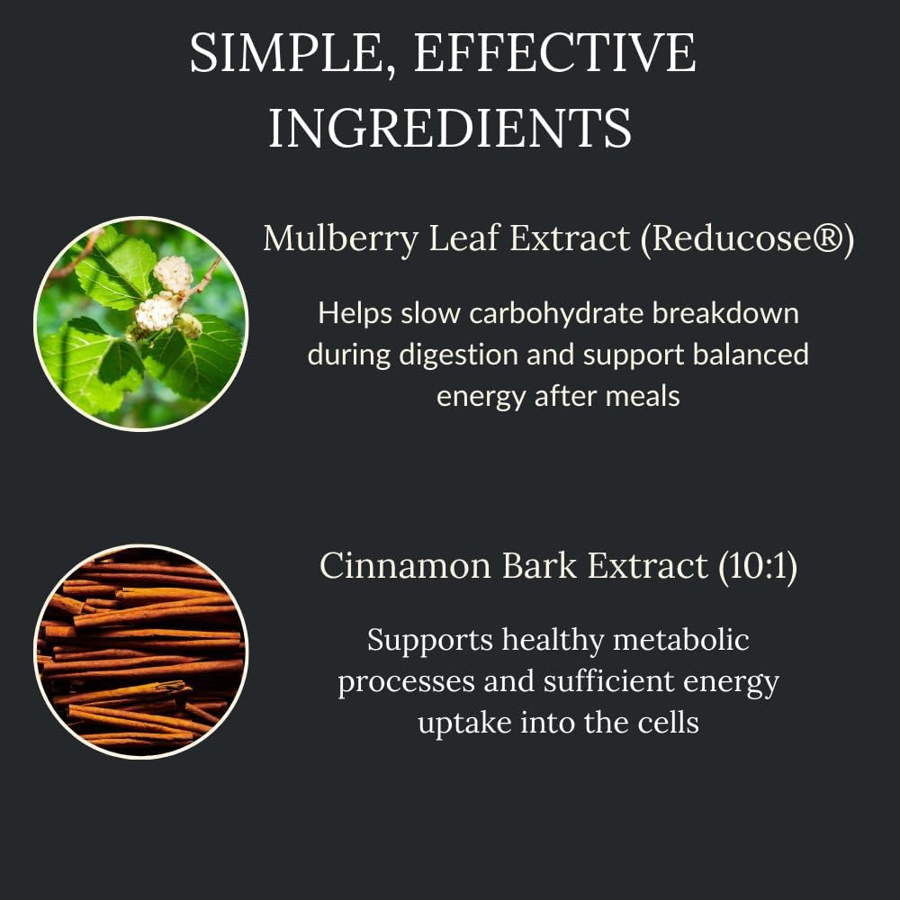 Dept. Of Reduction – White Mulberry Leaf & Cinnamon – Supports Healthy Carbohydrate Metabolism, Digestive Balance & Post-Meal Energy – 60 Vegan Capsules - Department of