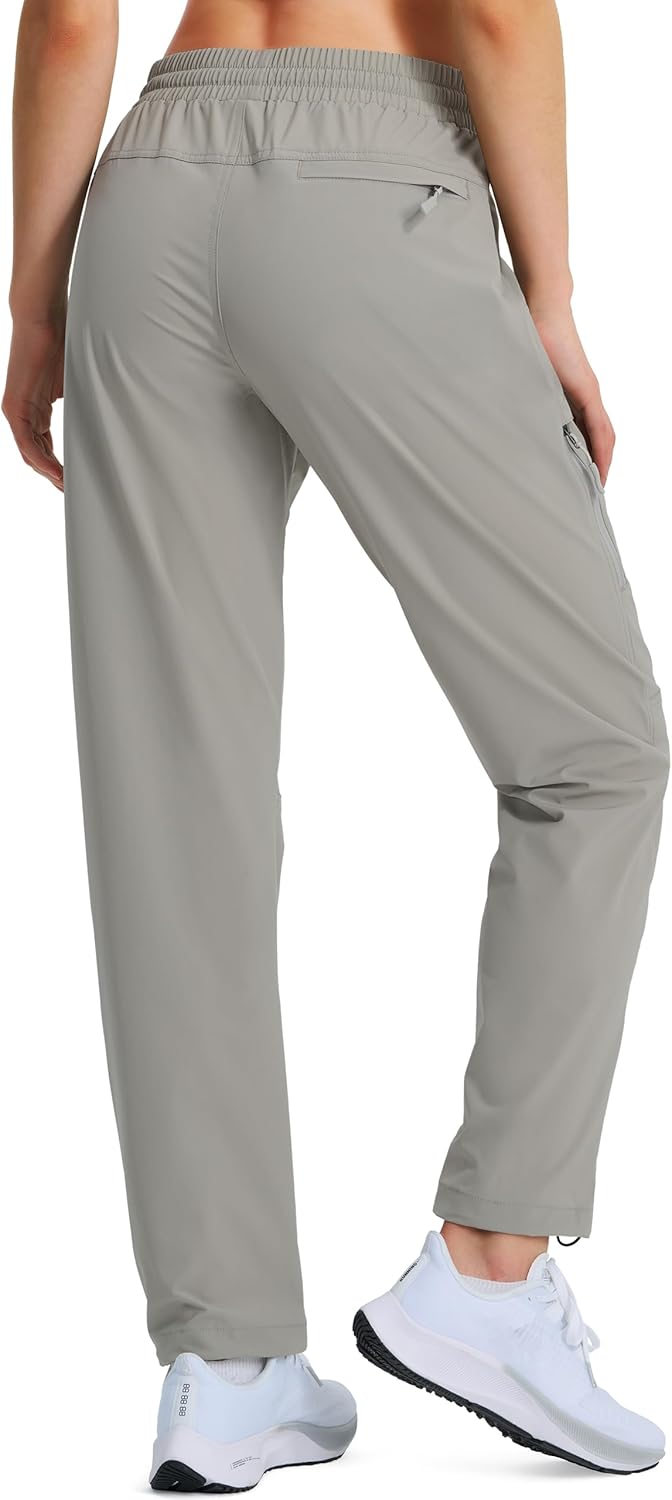 Women's Hiking Pants Quick Dry Lightweight Cargo Pants UPF 50 Water Resistant Zipper Pockets for Golf Travel Work Camping