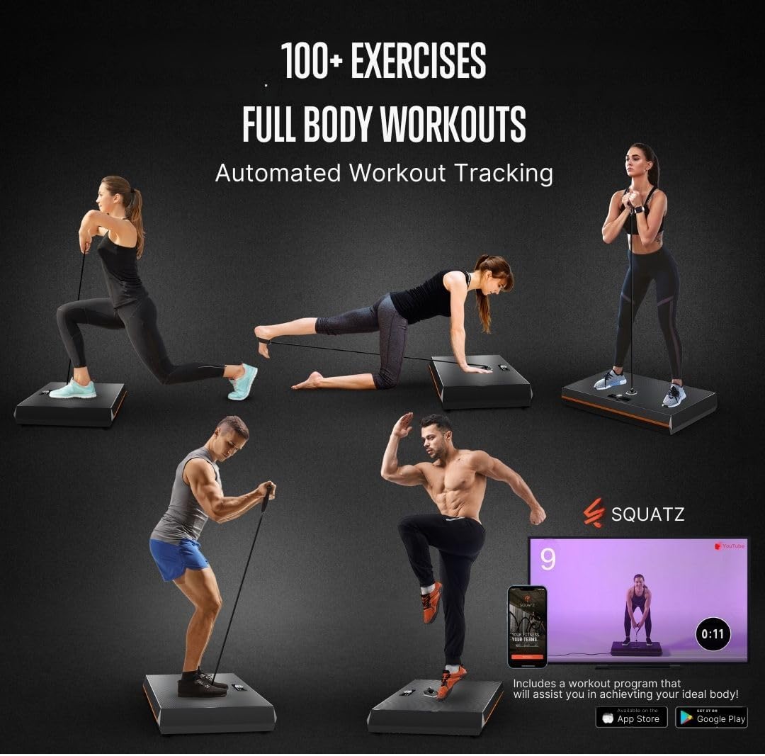 SQUATZ Adjustable Bench for Home Gym - Versatile Weight Bench for Men & Women - Ergonomic Workout Bench for Bench Press & Full Body Exercise - Heavy-Duty Steel, Non-Slip Design