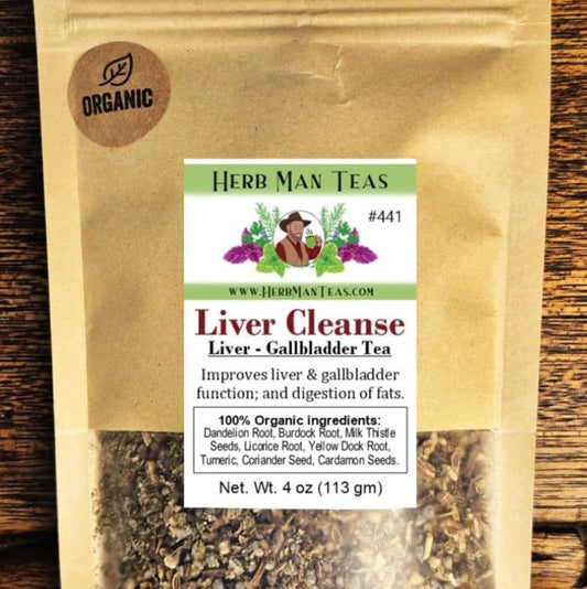LIVER TEA — Organic Herbal Blend to Support Liver & Gallbladder Function, Healthy Digestion, and Fat Utilization — by Master Herbalist Khabir, Non-GMO, No Additives