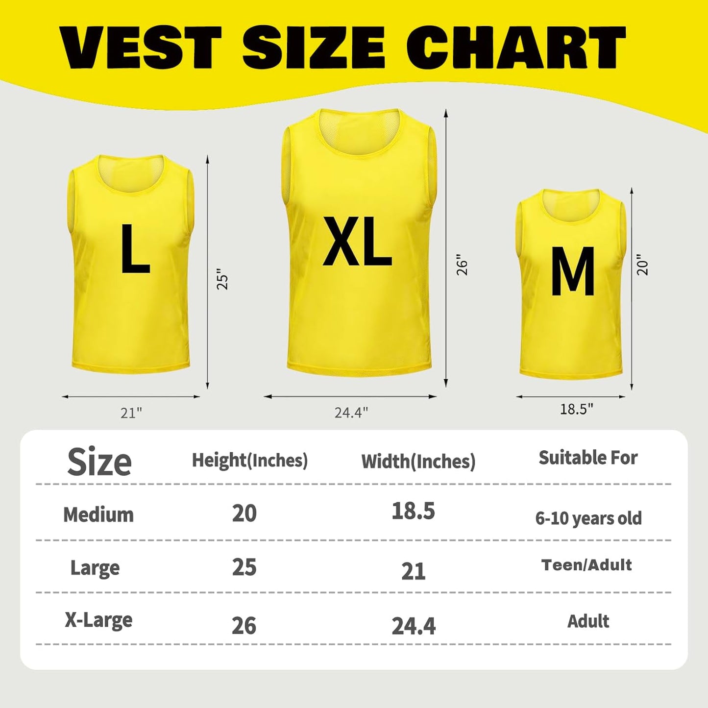 12/24/48PCS Pinnies Youth Team Pennies for Sports Kids and Scrimmage Vests for Soccer Basketball Jersey Practice