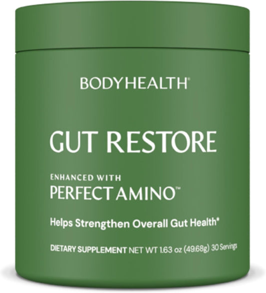 BodyHealth Gut Restore with PerfectAmino, ImmunoLin, and Humic Acid - Gut Health Supplement for Digestive and Immune Support - Unflavored - 30 Servings