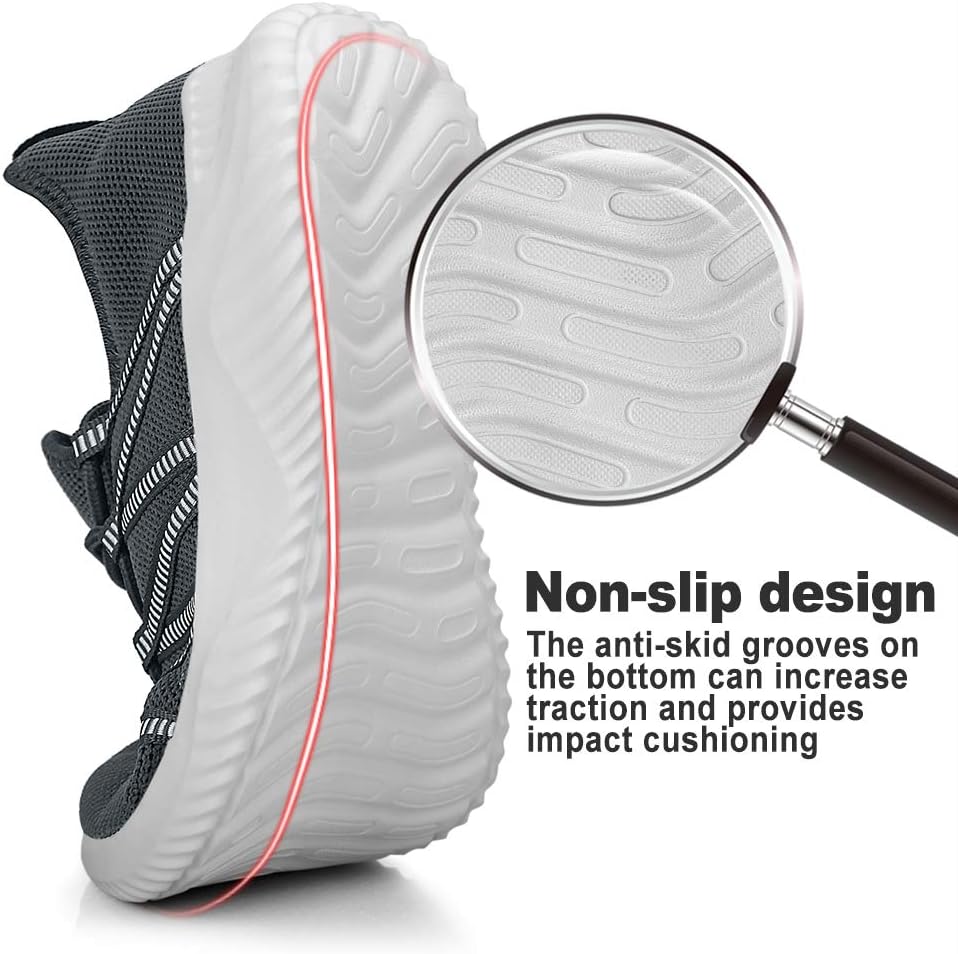 Feethit Mens Slip On Running Shoes Breathable Lightweight Comfortable Fashion Non Slip Sneakers for Men