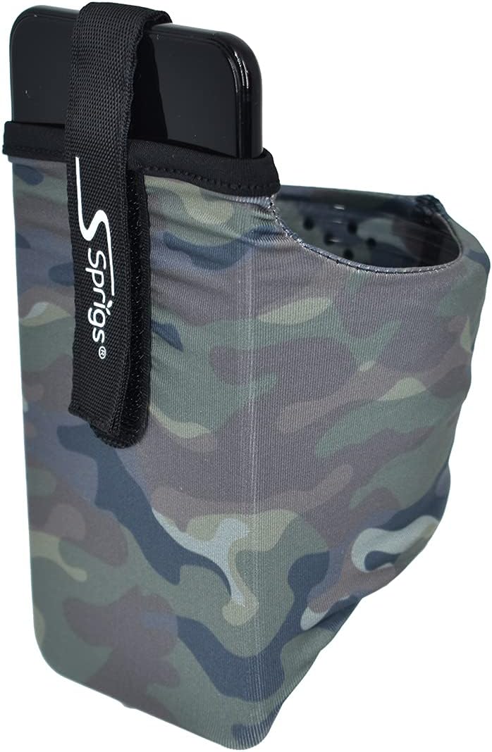 Sprigs Phone Armband Sleeve for iPhone 14, 13, 12, 11, X Galaxy Z, S22, S21, S20 Google Pixel 7, 6, 5. The Lightest & Most Comfortable Running Armband, Stretches to Fit All Phones with Case for Women & Men