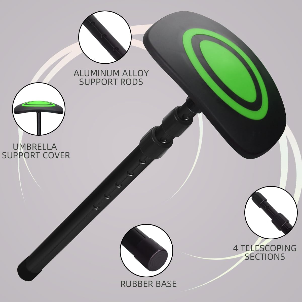 LTY Golf Travel Support Arm, Golf Travel Brace, Golf Travel Protection Kit, Golf Travel Bag Support System - Featuring a New Shape Designed for Better fit with Golf Bags