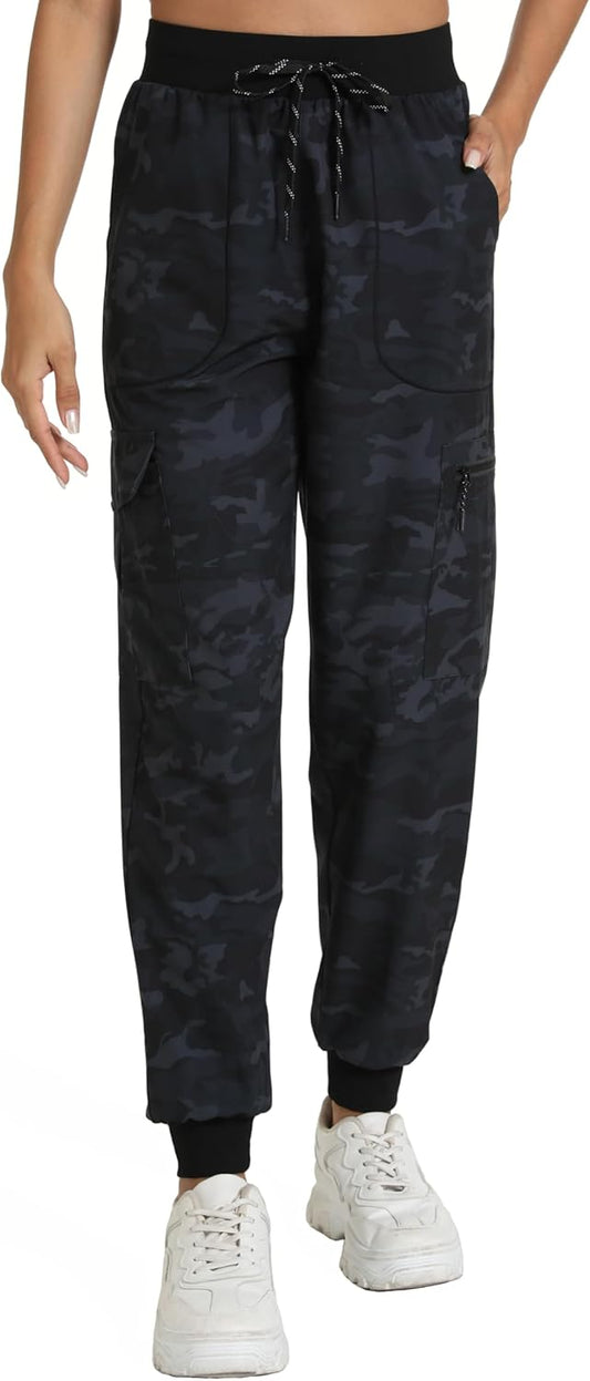 Women's Lightweight Cargo Pants with Pockets Stretchy Quick Dry Hiking Pants for Travel Casual Outdoor