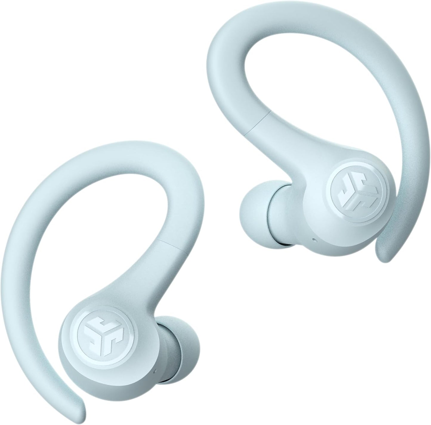 JLab Go Sport+ Wireless Workout Earbuds Featuring C3 Clear Calling, Secure Earhook Sport Design, 35+ Hour Bluetooth Playtime, and 3 EQ Sound Settings (Light Blue)