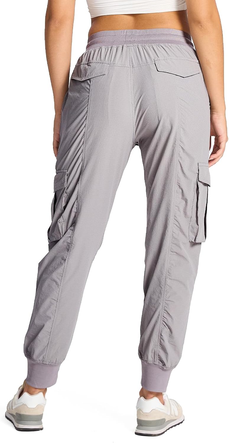 smawell Women's Hiking Cargo Pants with Pockets Lightweight Quick Dry Joggers Travel Camping Outdoor Pants