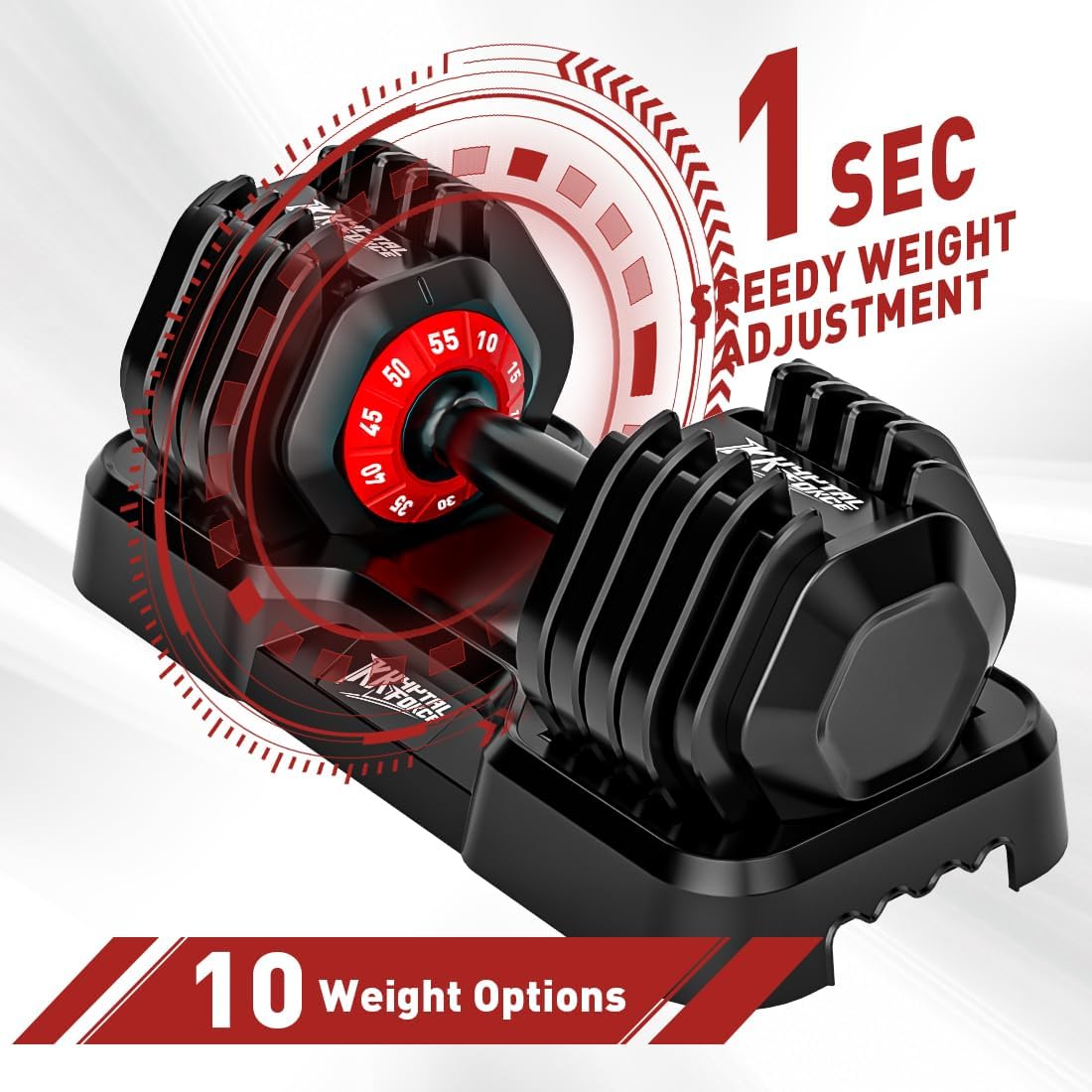 25/55lbs Adjustable Dumbbells Set, Dumbbells with Anti-Slip Metal Handle for Exercise & Fitness Fast Adjust Weight for Full Body Workout Fitness