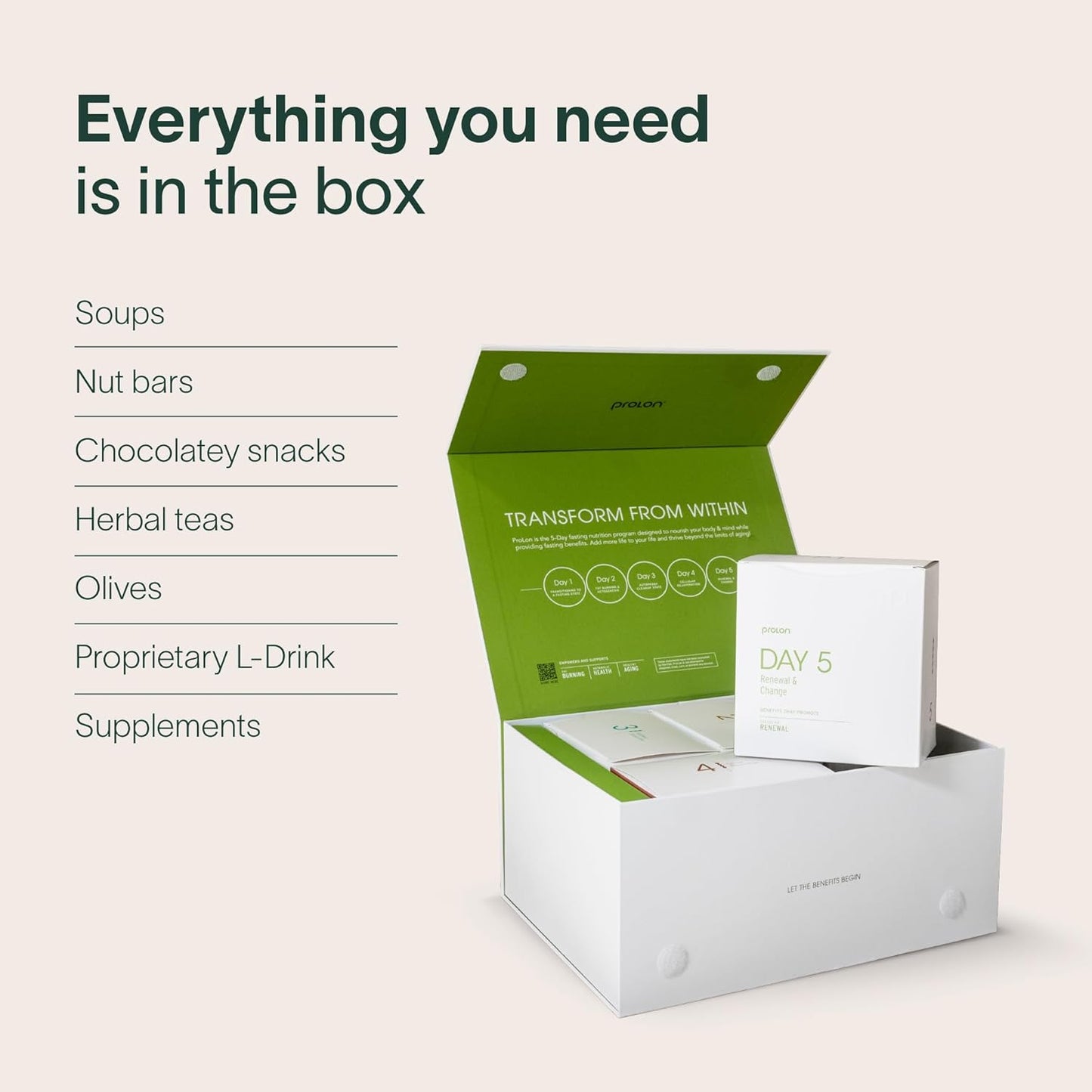 ProLon 5 Day Fasting Kit | Fasting Program for Women & Men | Developed to Not Break Your Fast | Low Calorie Pre Made Meals & Snacks | Plant Based Ingredients for Diet Support | Extended Variety