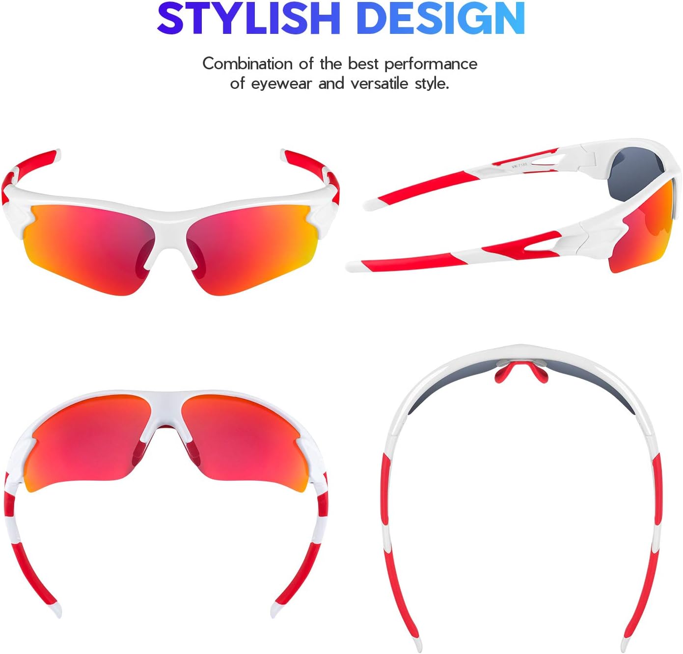 BEACOOL Polarized Sports Sunglasses for Men Women Youth Baseball Fishing Cycling Running Golf Motorcycle Tac Glasses UV400