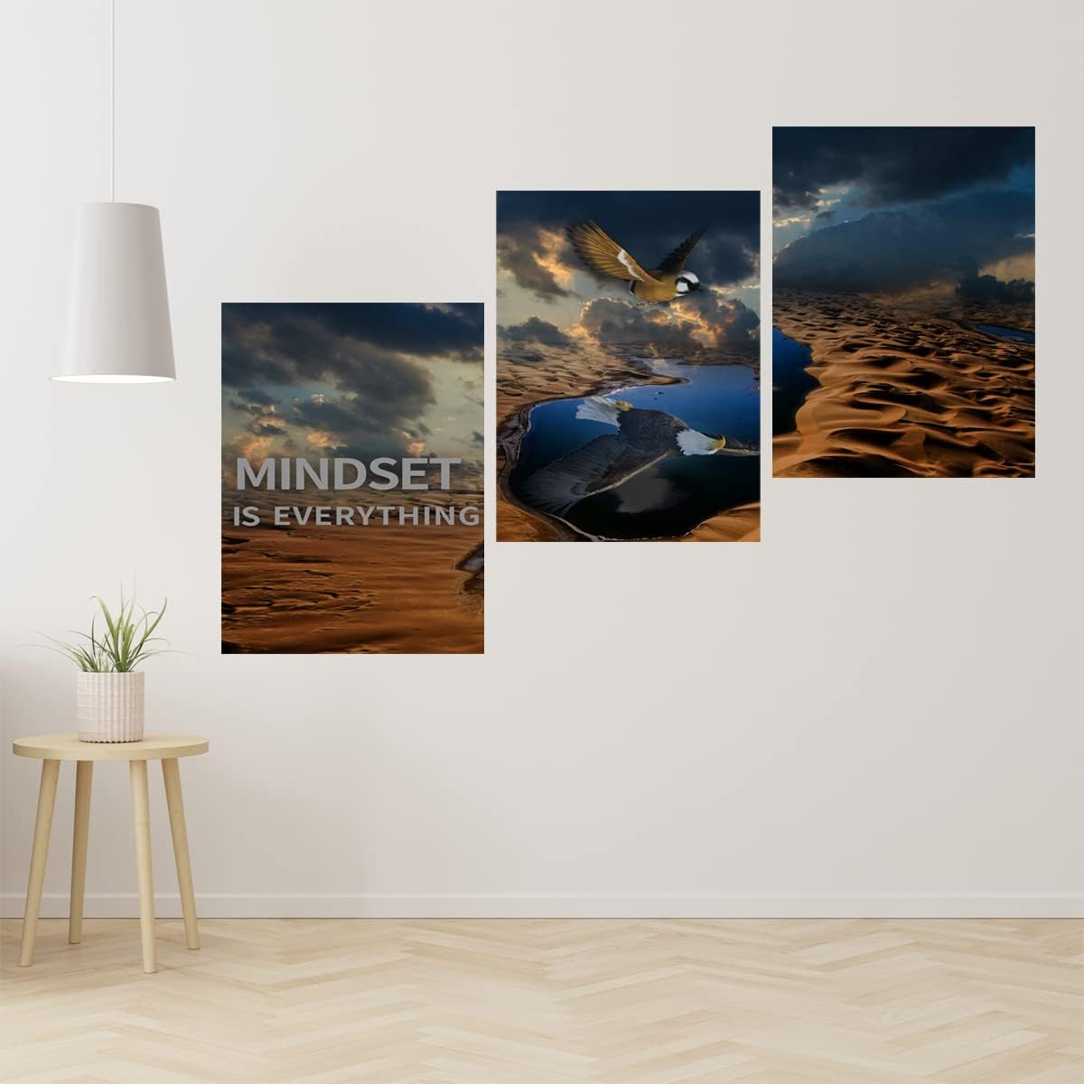 3 Panels Inspirational Canvas Poster Motivational Wall Art Inspirational Wall Art Entrepreneur Quotes Artwork Painting Picture for Framed Home Decoration Living Room office bedroom 36''W x 16''H