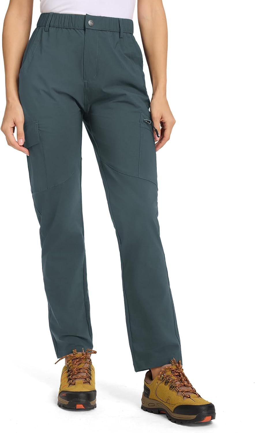 TBMPOY Women's Hiking Cargo Pants Lightweight Water Resistant Quick Dry Fishing Camping Travel Work Pant with 6 Pockets