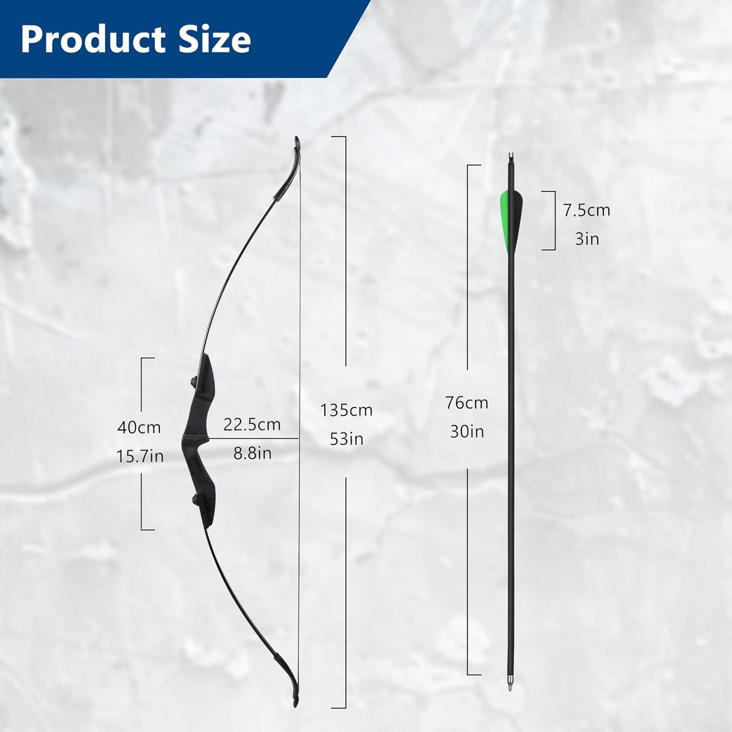 Recurve Bow and Arrow Set，Detachable Archery Adult Bow Left and Right Hands 40lbs /20lbs Suitable Adults/Youth/Beginners Outdoor Practicing