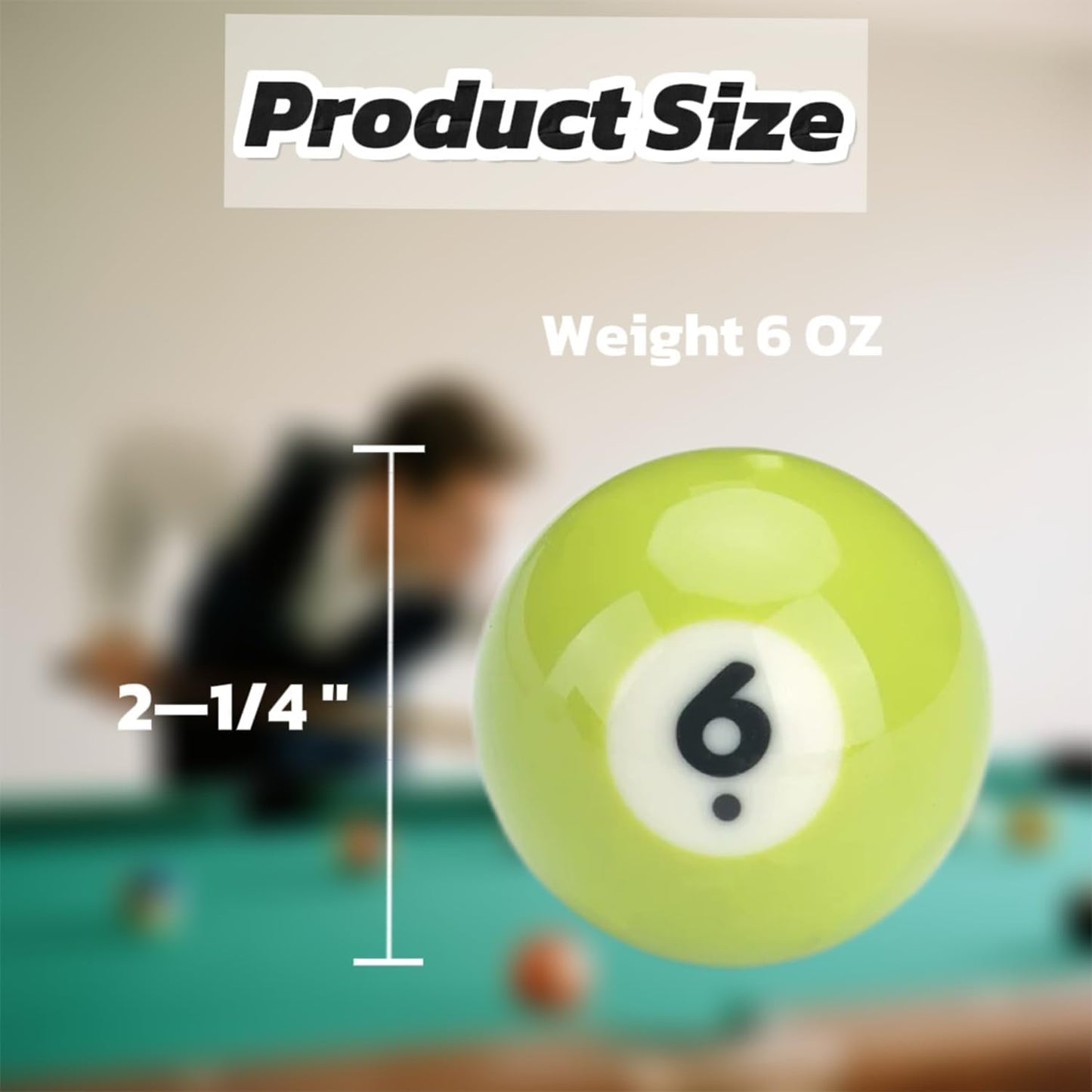 Billiard Balls Standard Set 16 Pool Table Balls 2-1/4 inch Replacement Billiard Cue Ball Set Professional Pool Table Accessories