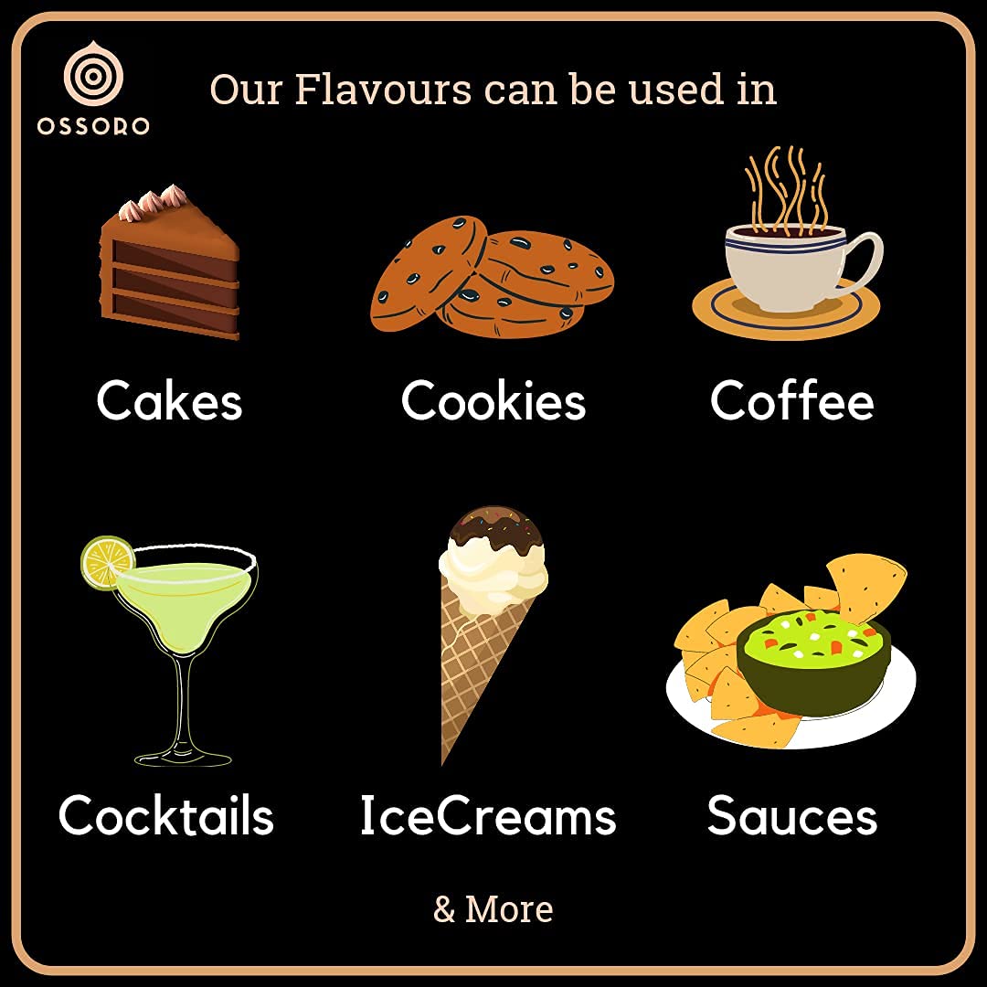 Ossoro French Vanilla, Belgian Chocolate And Butterscotch Flavour Combo (Pack Of 3) 30Ml Each/ Glass Bottle, No Preservatives