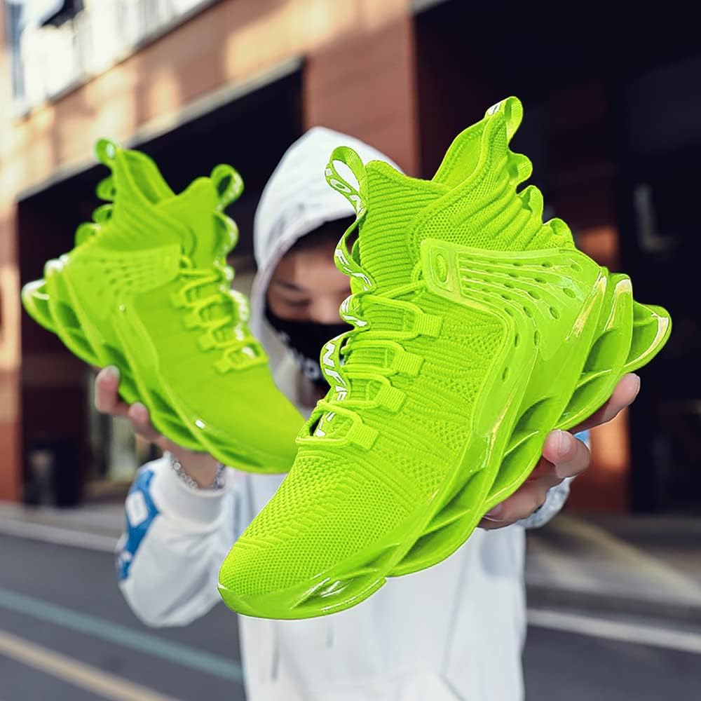 Hello MrLin Men's Running Shoes Non Slip Athletic Tennis Walking Blade Type Sneakers Hip Hop