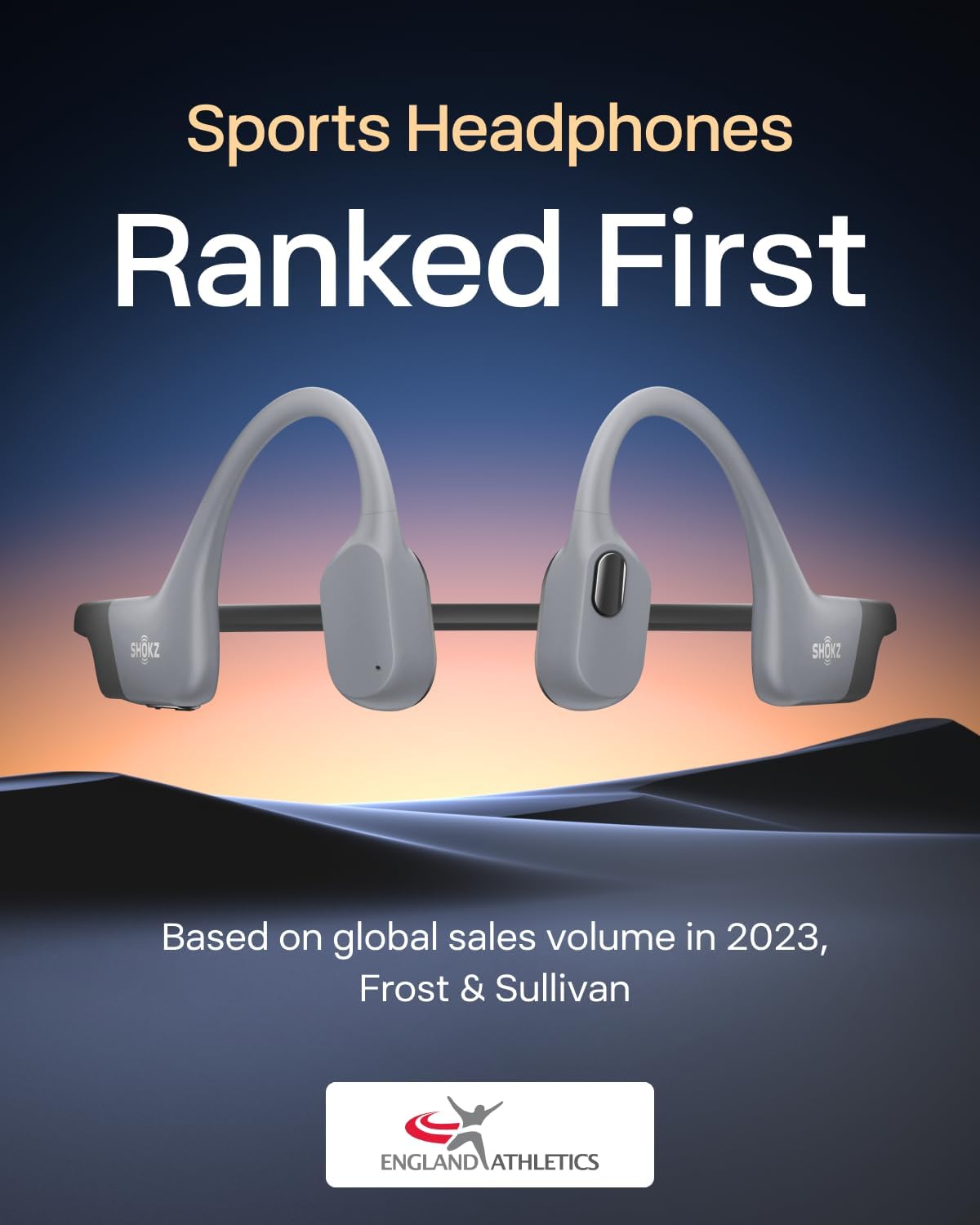 SHOKZ OpenSwim Pro - Open-Ear Bluetooth & MP3 Bone Conduction Sport Headphones, Swimming Headphones, IP68 Waterproof, Grey