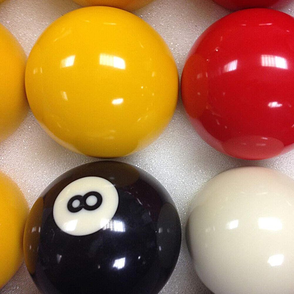 East Eagle Billiard Balls Red and Yellow Standard Pool Ball Set - 2-1/4 Inch