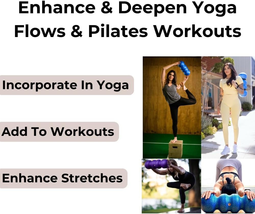 Rollga PRO - The Better Foam Roller for Physical Therapy. Deep Tissue Massage Roller for Muscle Recovery, Back Pain Relief & Flexibility. Yoga & Pilates Exercise Roller. Beginner & Athlete Approved.