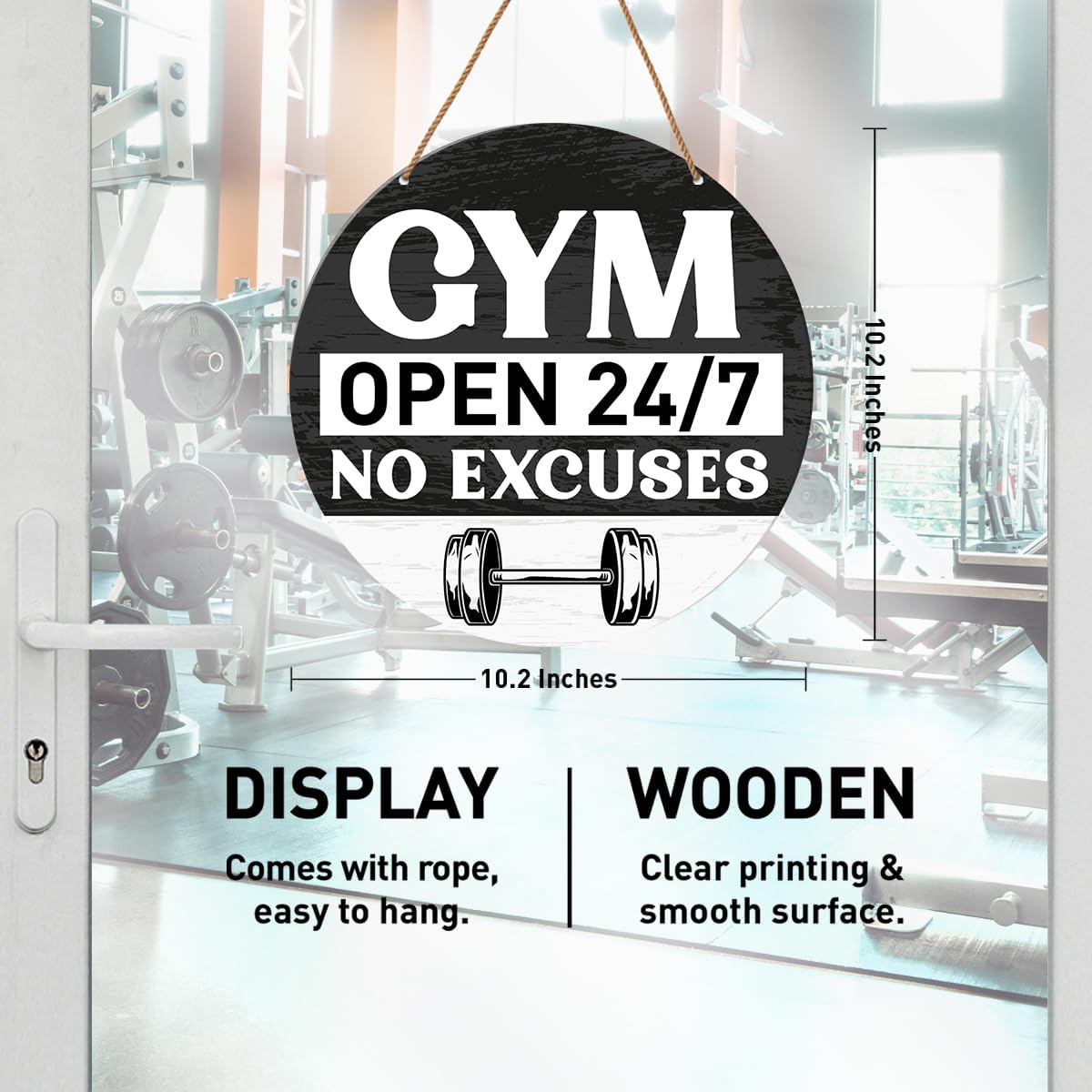 HSNBT Gym Signs Wall Decor, Home Gym Motivational Wall Decor Gym Hanging Signs Decorations for Fitness Workout Room Gift for Woman Man Gym Enthusiast