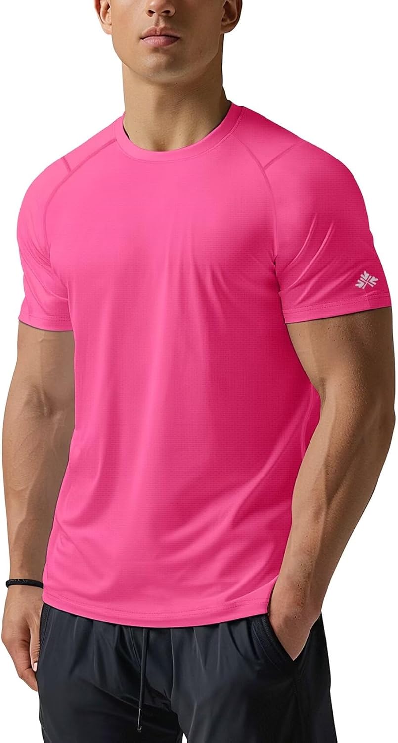 Zengjo Mens Athletic Shirts Short Sleeve Quick Dry Gym Workout Running Exercise T-Shirt Moisture Wikcing Sports Tee Top