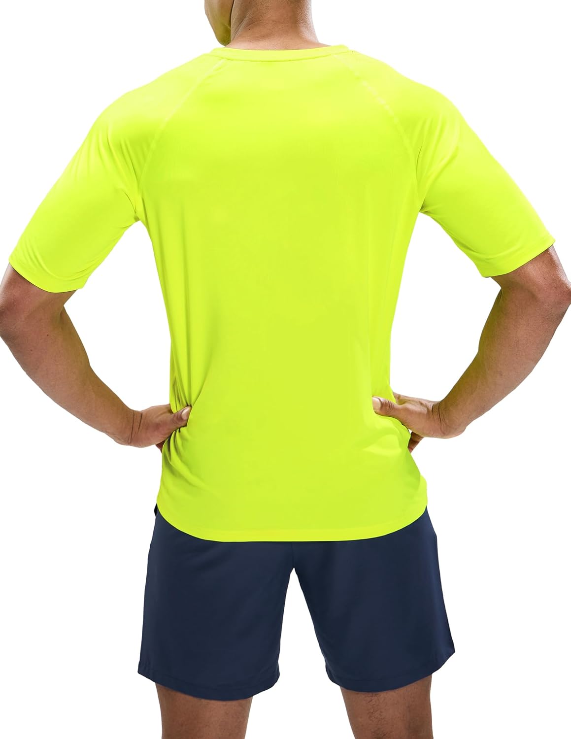 MIER Men's Dry Fit Workout T-Shirts Athletic Running Tee Short Sleeve Crew Neck Gym Tops, Polyester, Moisture Wicking