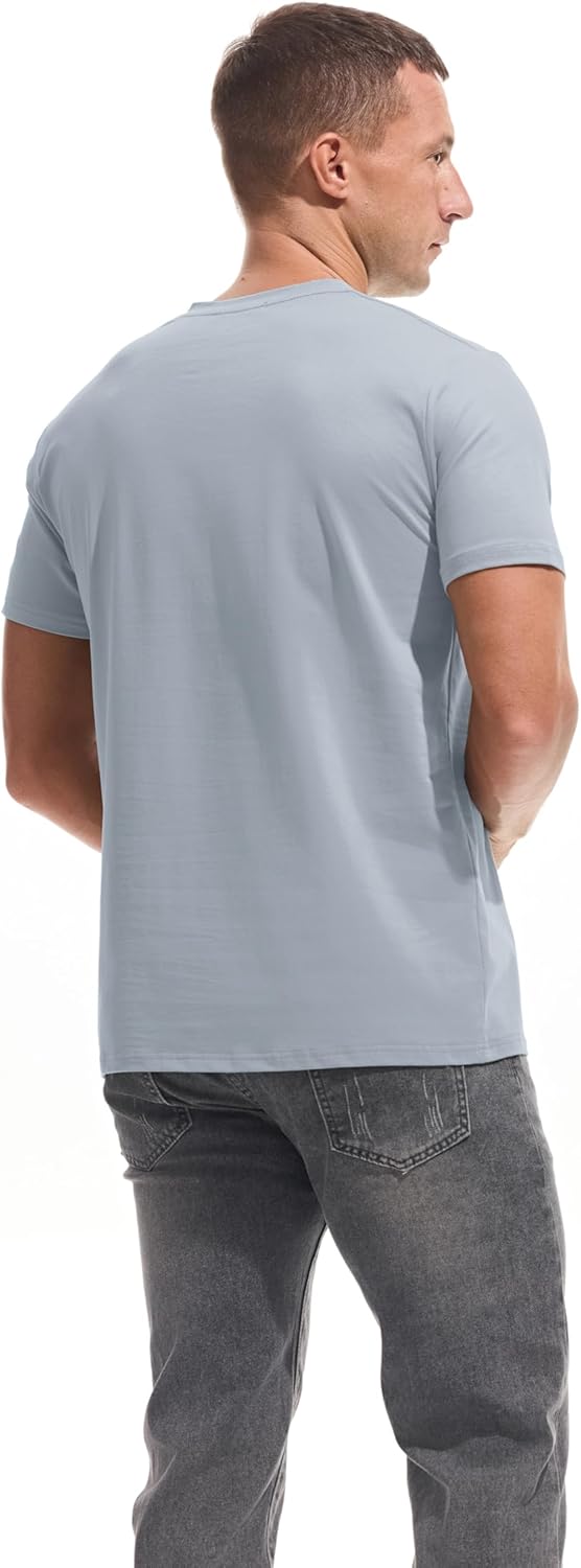 VEIISAR Premium V Neck T Shirts for Men - Modern Fitted Tees Vneck Undershirts