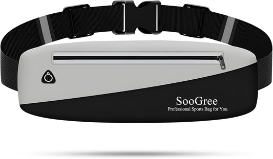 Slim Fanny Packs for Women Men,Waterproof Waist Pack with Reflective Strip Adjustable Strap,Running Belt for Sports Workout Cycling Hiking, Casual Hands-Free Wallets Phone Bag (Style 7)