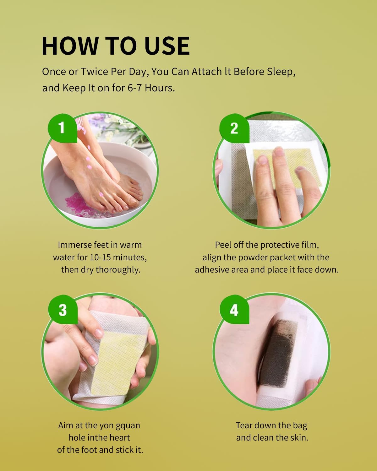 50 Packs Ginger Foot Pads, Natural Cleansing, Promoting Sleeping, Suitable for Daily Relaxation Foot Paches