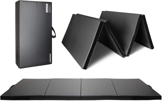 RitFit Upgraded Folding Exercise Mat, 2 Inch Thick Gymnastics Mat 3’x6’,4’x8’,4x10’,2'x8' with Carrying Handles for Yoga, MMA, Stretching, Core Workouts and Home Gym Protective Flooring