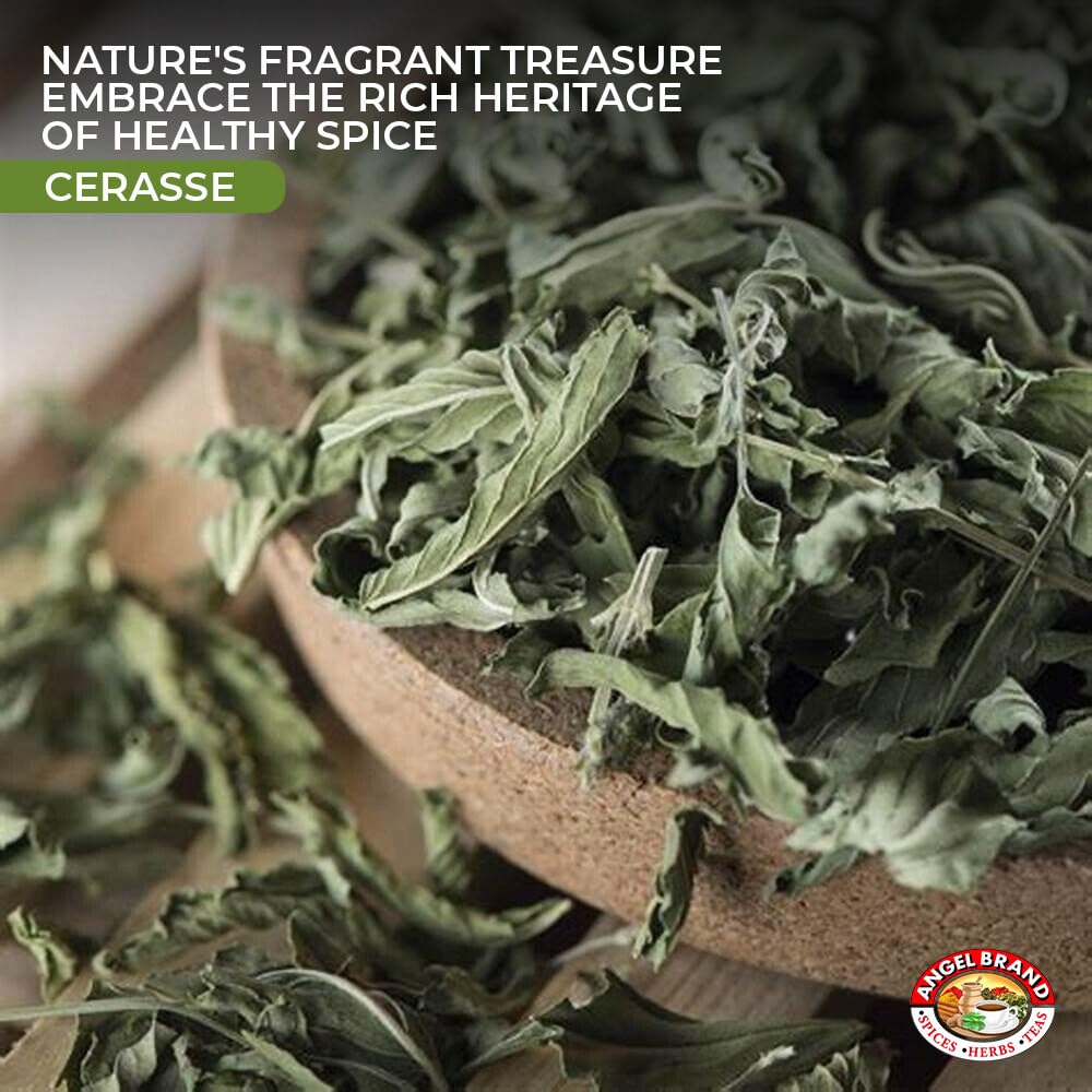 Angel Brand Dried Cerasse Leaves 0.25 0z Pouch Pack of 3 - Melon Bitter Leaf Spice Derived from Melon Plant - Provides Health Benefits - Offers Slightly Bitter & Robust Flavor