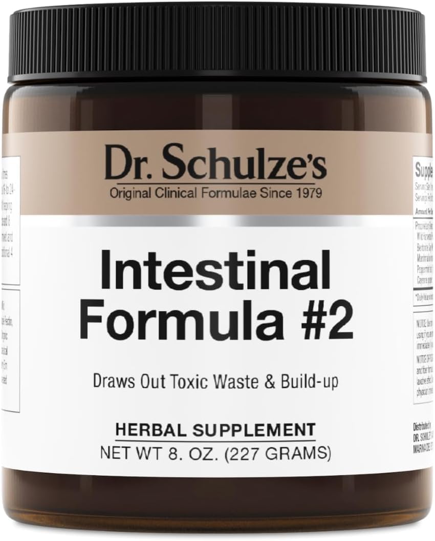 Dr. Schulze's Intestinal Formula #2 | Herbal Colon Cleanse Formula | Remove Excess Waste | 8 Oz. Jar